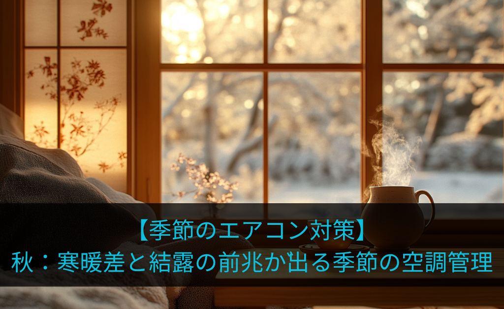【季節のエアコン対策】秋：寒暖差と結露の前兆が出る季節の空調管理