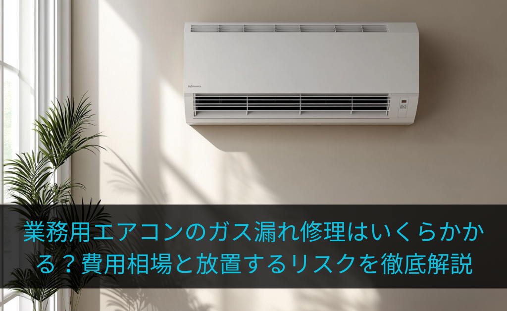 業務用エアコンのガス漏れ修理はいくらかかる?費用相場と放置するリスクを徹底解説